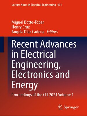 cover image of Recent Advances in Electrical Engineering, Electronics and Energy